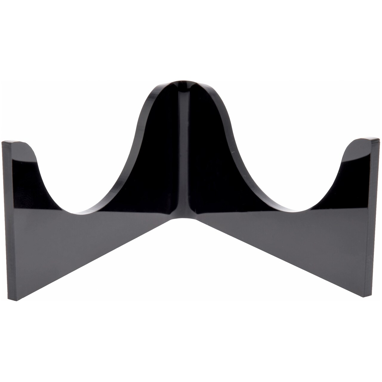 Plymor Black Acrylic Low-Profile Curved Display Easel for Geode, Mineral or Crystal Cluster, 1.5" H x 3.25" W x 2.625" D